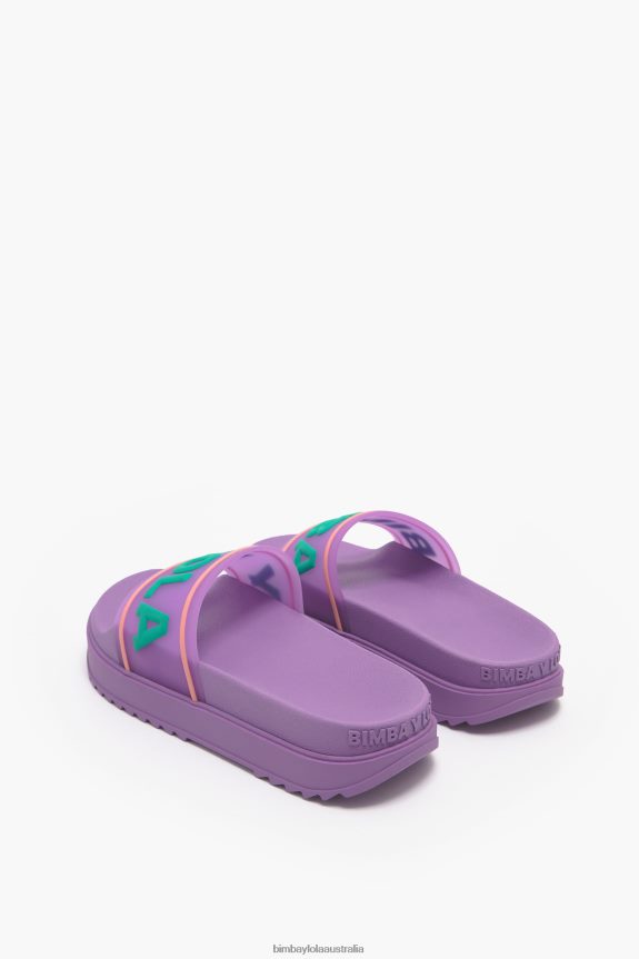 Footwewar 4062VZ588 Lilac Bimba Y Lola Logo Platform Flip-Flop