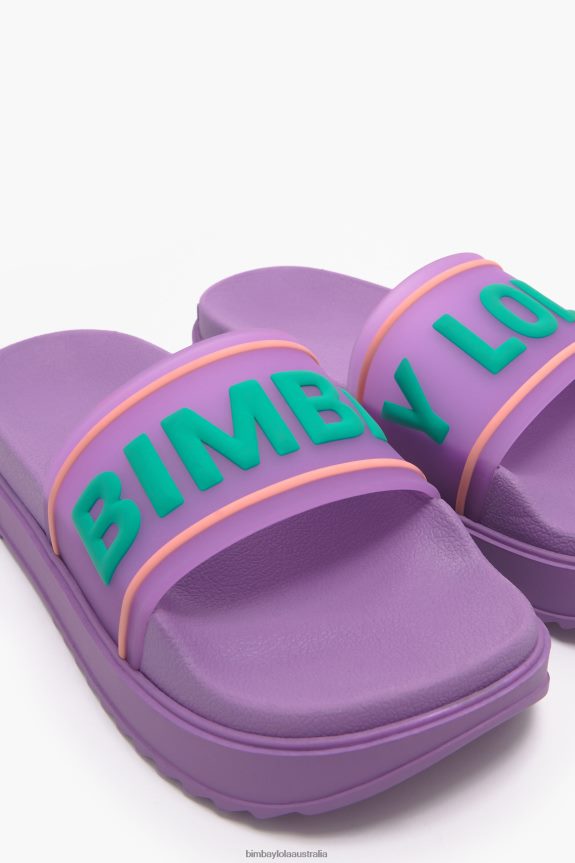 Footwewar 4062VZ588 Lilac Bimba Y Lola Logo Platform Flip-Flop