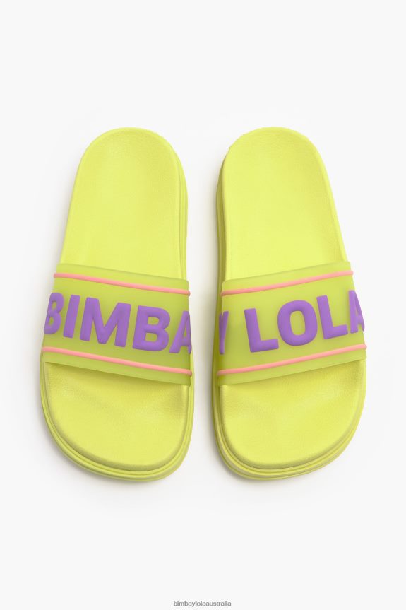 Footwewar 4062VZ589 Yellow Bimba Y Lola Logo Platform Flip-Flop