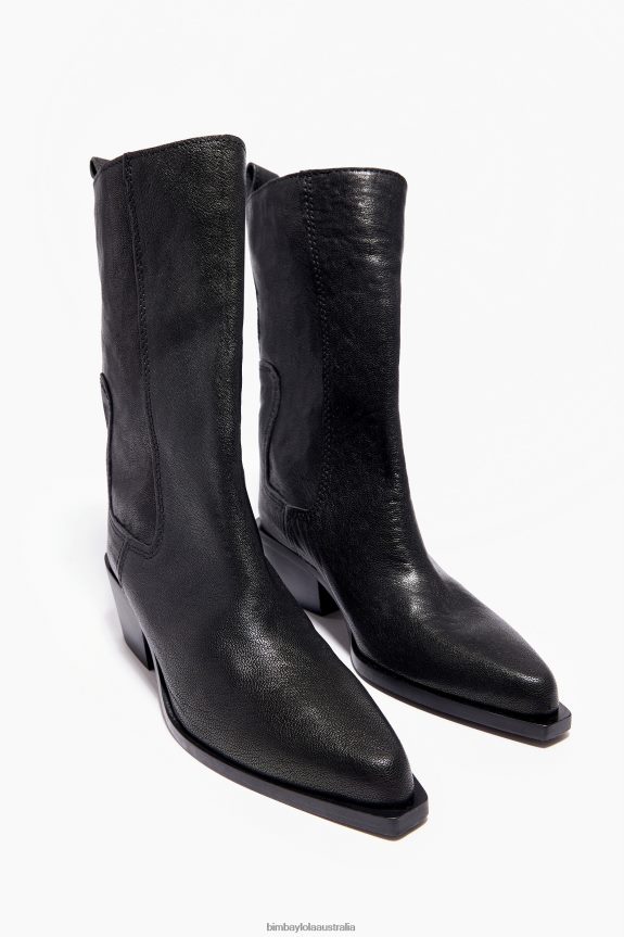 Footwewar 4062VZ601 Black Bimba Y Lola Leather Cowboy Boot