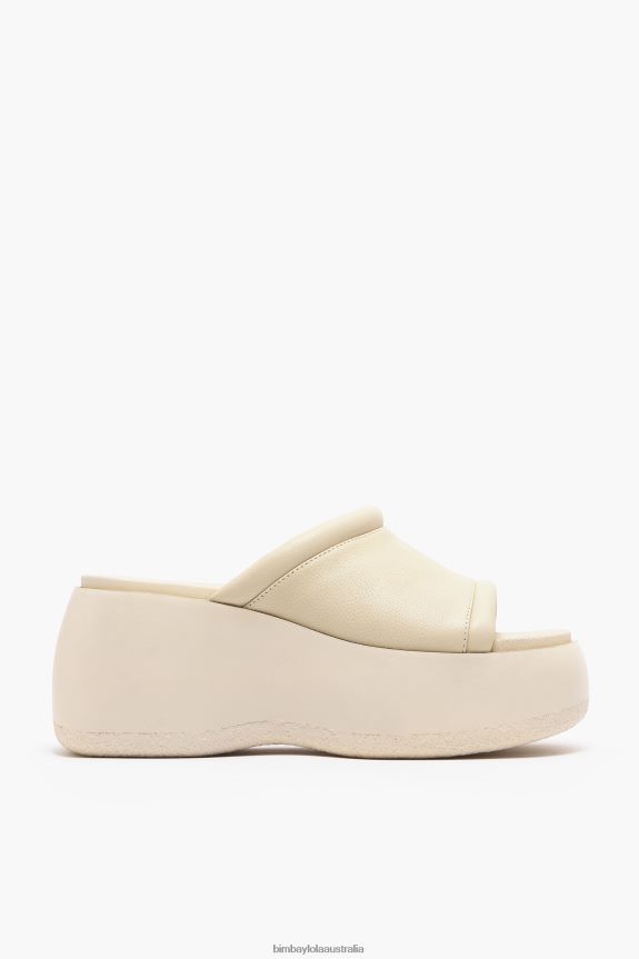 Footwewar 4062VZ566 Ivory Bimba Y Lola Leather Platform Sandal