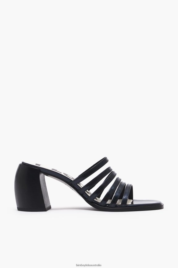 Footwewar 4062VZ575 Black Bimba Y Lola Leather Heeled Sandal