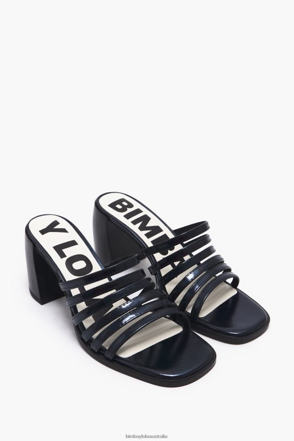 Footwewar 4062VZ575 Black Bimba Y Lola Leather Heeled Sandal