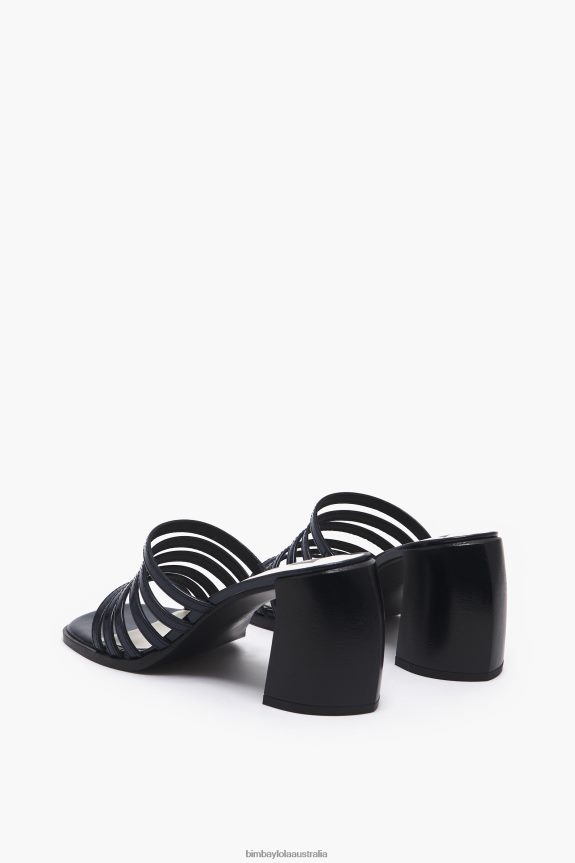 Footwewar 4062VZ575 Black Bimba Y Lola Leather Heeled Sandal