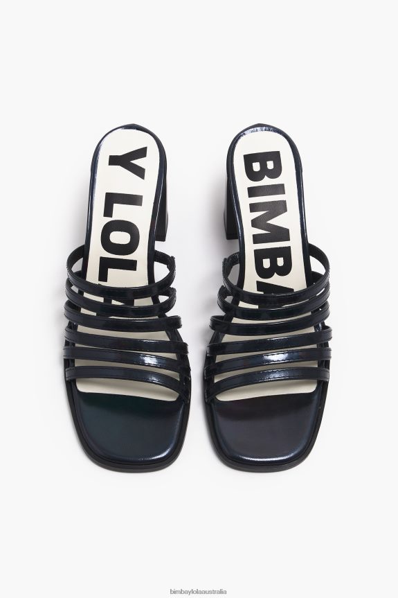 Footwewar 4062VZ575 Black Bimba Y Lola Leather Heeled Sandal