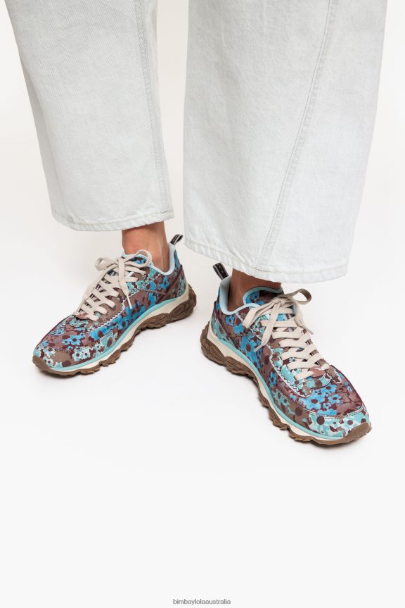 Footwewar 4062VZ545 Brown Bimba Y Lola Flowers Full Pulpo Runner Sneaker
