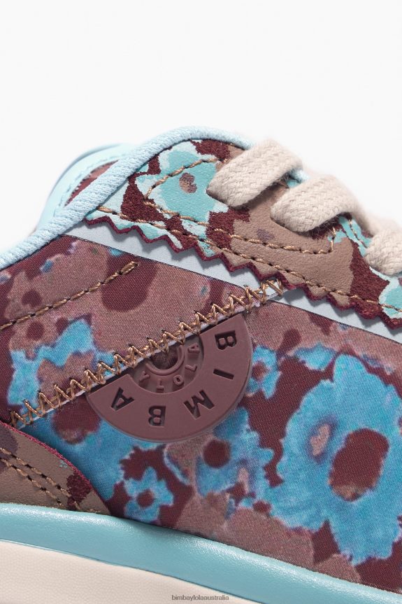 Footwewar 4062VZ545 Brown Bimba Y Lola Flowers Full Pulpo Runner Sneaker