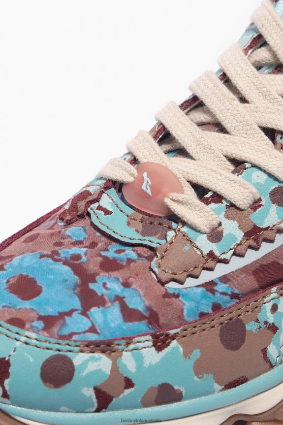 Footwewar 4062VZ545 Brown Bimba Y Lola Flowers Full Pulpo Runner Sneaker