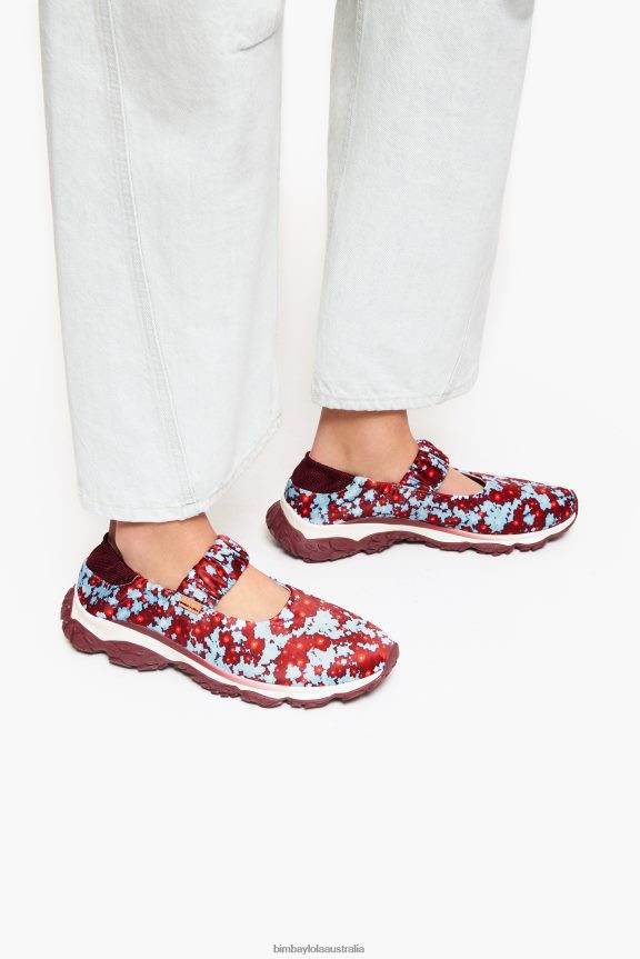 Footwewar 4062VZ548 Blue Bimba Y Lola Flowers Full Pulpo Runner Ballerina