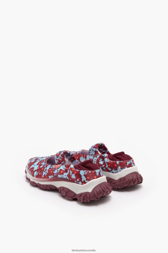 Footwewar 4062VZ548 Blue Bimba Y Lola Flowers Full Pulpo Runner Ballerina