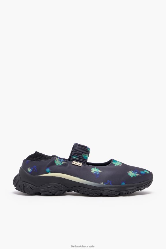 Footwewar 4062VZ550 Gray Bimba Y Lola Spray Flowers Print Pulpo Runner Ballerina